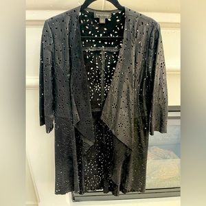 Bagatelle cut suede knee length jacket. Worn once. Like new. Size 12